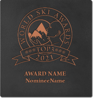World Ski Awards top 3 wall plaque