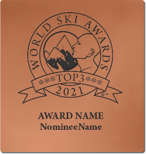 World Ski Awards top 3 wall plaque