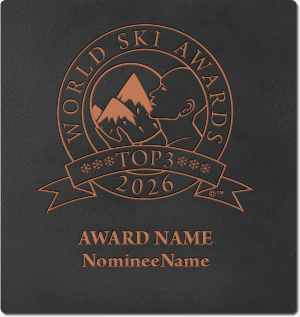 World Ski Awards top 3 wall plaque